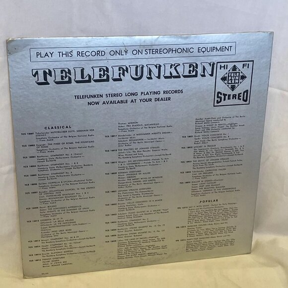 Various Opera Highlights (Vinyl) Telefunken TCS18030 VG+ LP Record Album - Picture 3 of 7
